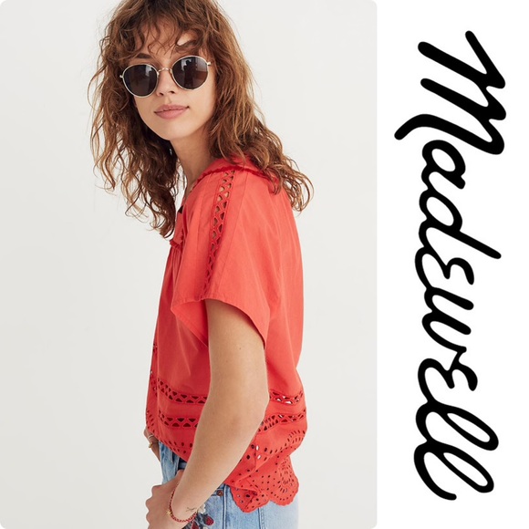 Madewell Eyelet Angelica Top - Picture 3 of 7